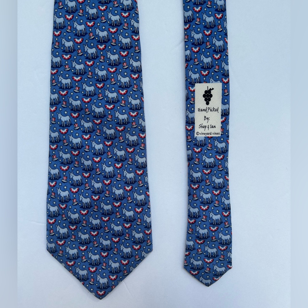 Vineyard Vines Political Democrat Donkey Neck Tie -
Blue